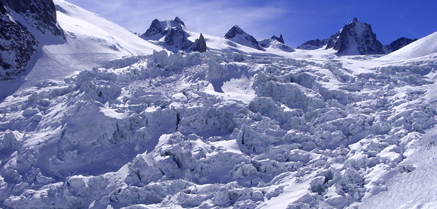 Chamonix'n 22km Vallee Blanche vaatii jäätikkötaitoja
