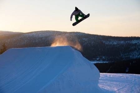 Levin snow park on monipuolinen ja useimmiten mallikelpoisessa kunnossa.