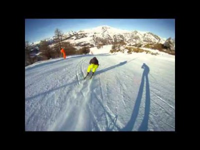 Kahden italialaismiehen kaahausnäyte Sestrieren olympiarinteiltä.