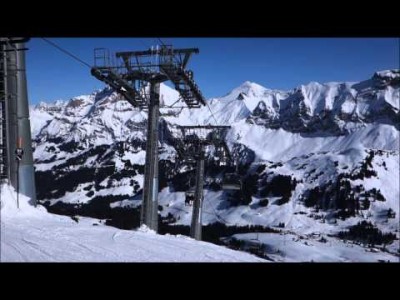 Adelboden-Lenk -hiihtoalueen ja hissien esittelyt.