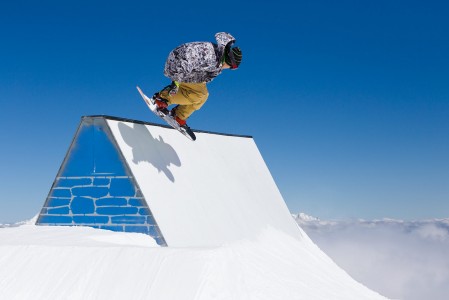 Kitzsteinhorn-hiihtoalueen snow park on upean monipuolinen.