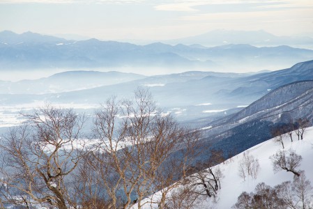 Myokon miellyttäviä skinnailumaisemia Mt. Maeyama -vuoren kupeesta.