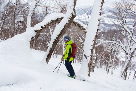 Rusutsun Side Country Park on tehty yhtä aikaa parkkia ja puuteria rakastaville. Puusta maastoon rakennetut luomuhärvelit innostavat trikkeihin. Puuterialastulot helpottavat tömähdyksiä isommissa ilmoissa.