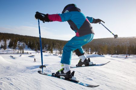 Sälenin Tandådalen-hiihtoalueen loistavassa parkissa on sopivia bokseja joka tasoiselle hyppijälle.