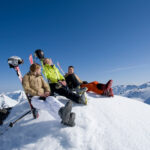 Skiszene im Skigebiet HochfÃ¼gen, Zillertaler Alpen, Tirol, Ãsterreich.