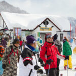 Hakuba Cortina skiers