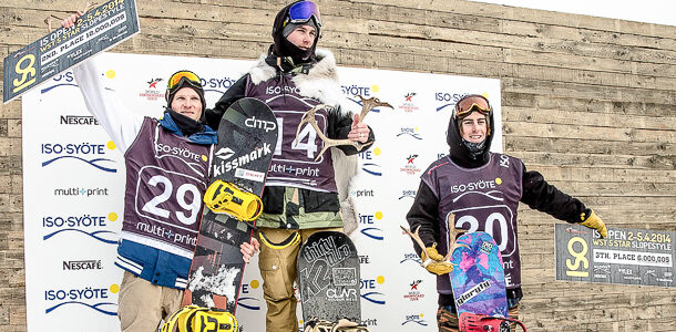 Suomen ensimmäinen 5-tähden slopestyle-kilpailu IS Open kisattiin Iso-Syötteellä 2.–5.4.2014.
