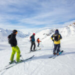 Gudauri heliskiing group valley