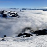 skiwelt Hohe salve above clouds